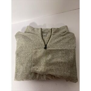 Greg‎ Norman Men's Pullover Size Large Beige 1/4 Zip L/S Sweater Golf Activewear